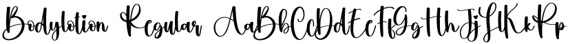 Bodylotion Regular font