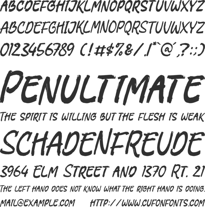 FAST RUSH font preview