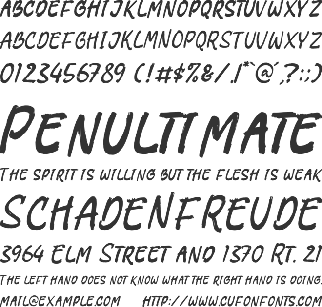 FAST RUSH font preview