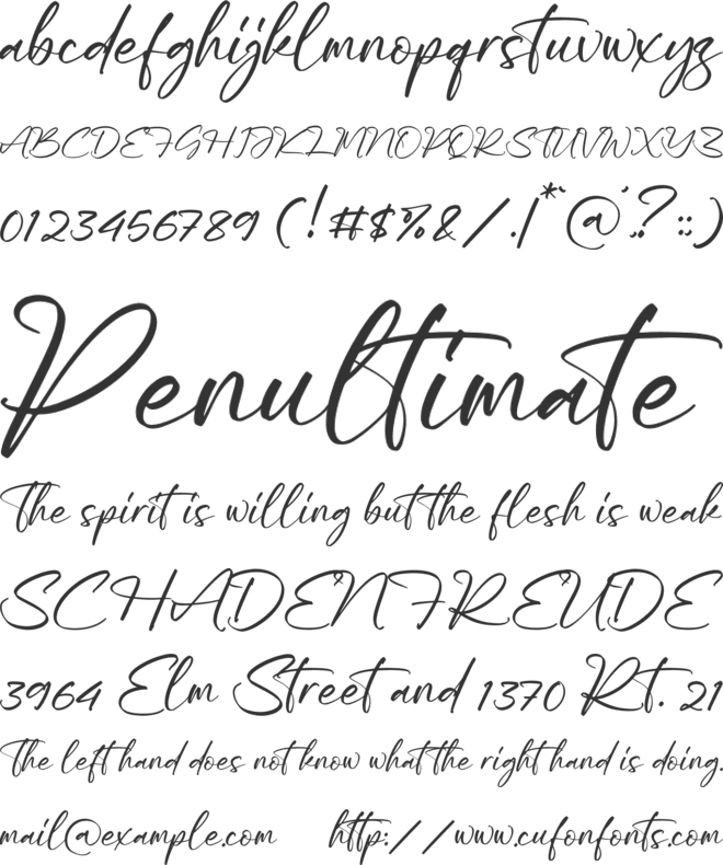 Rafferty font preview