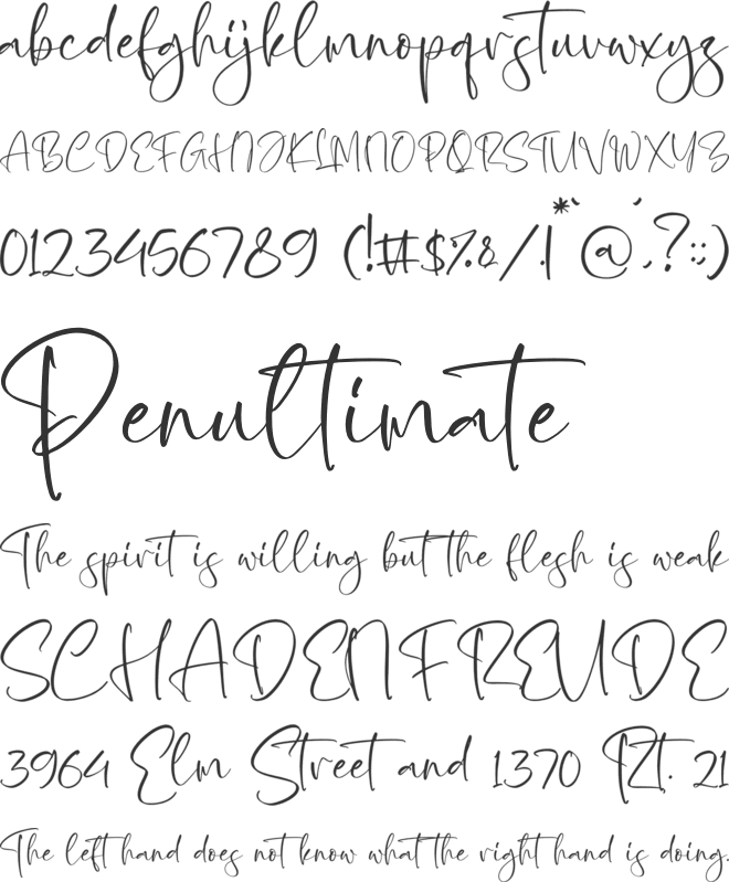 John Smith font preview