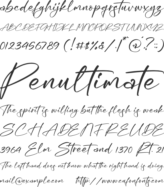 Herittage font preview