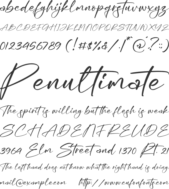 Herittage font preview