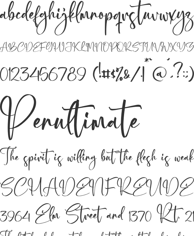 Hottela Mofaland font preview