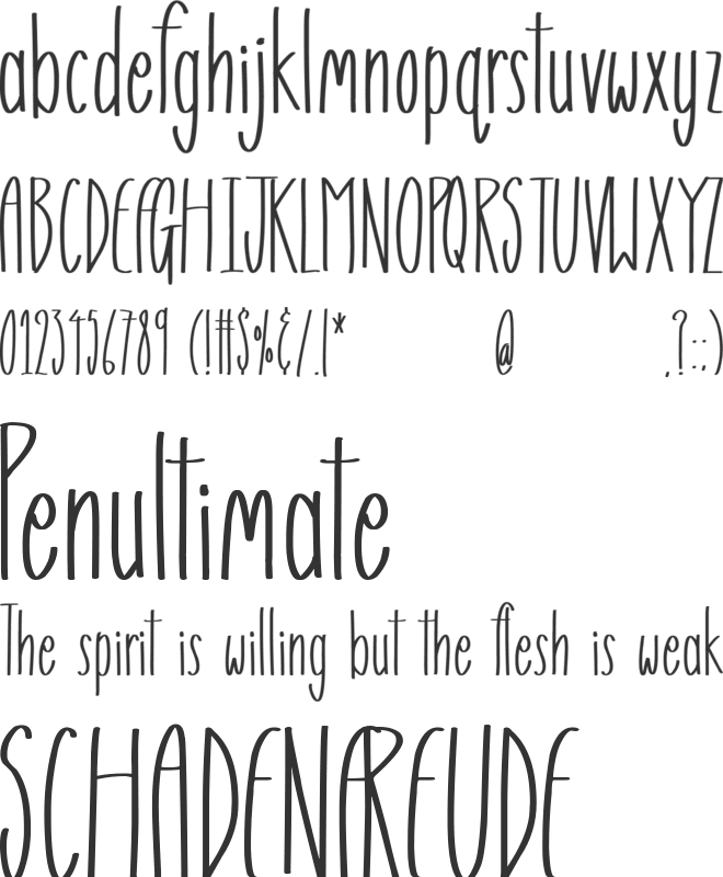 Gospel Message font preview