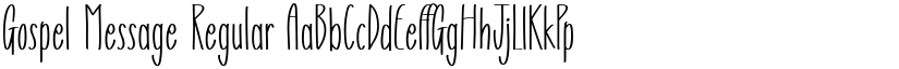 Gospel Message Regular font