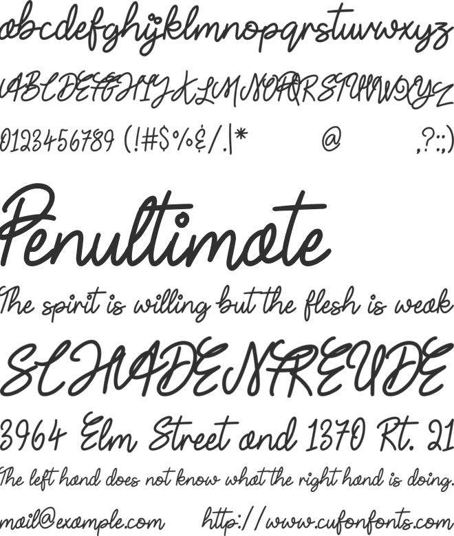 House Party font preview