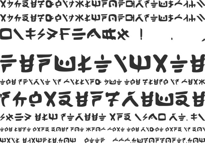 Ninjago Alphabet font preview