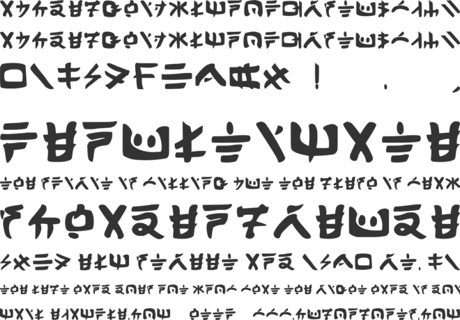 Ninjago Alphabet font preview