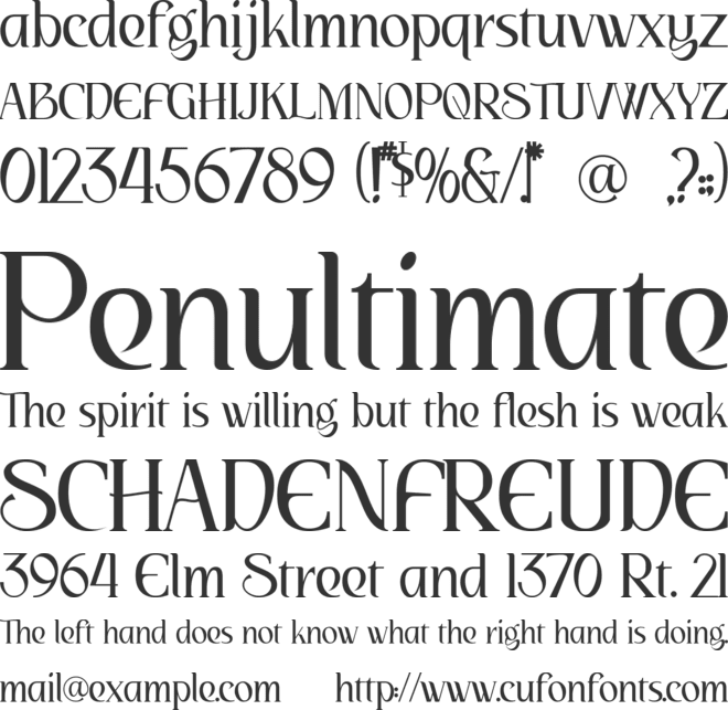 Chaleum font preview