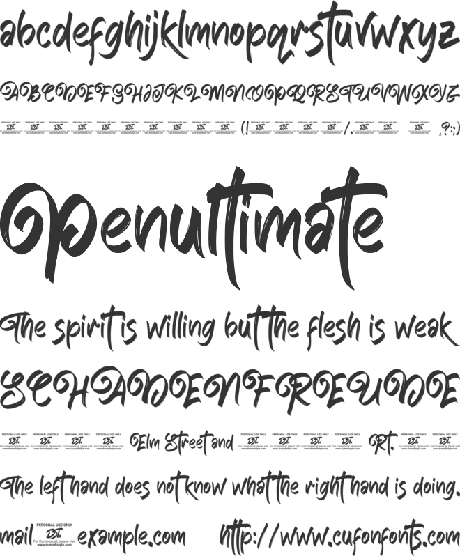 Hishee Sweet font preview