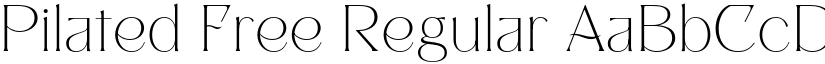Pilated Free Regular font