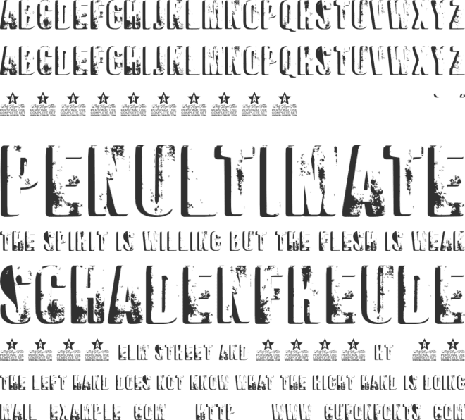 CONCRETE PERSONAL USE font preview