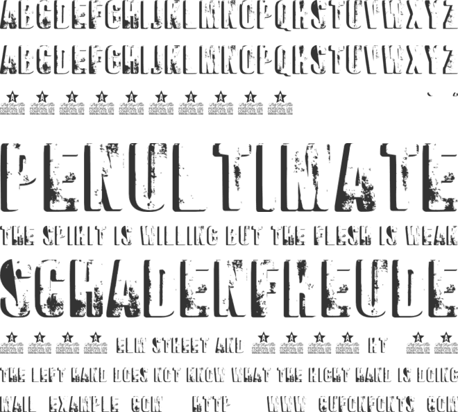 CONCRETE PERSONAL USE font preview
