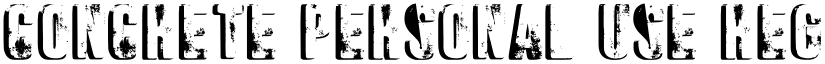 CONCRETE PERSONAL USE Regular font