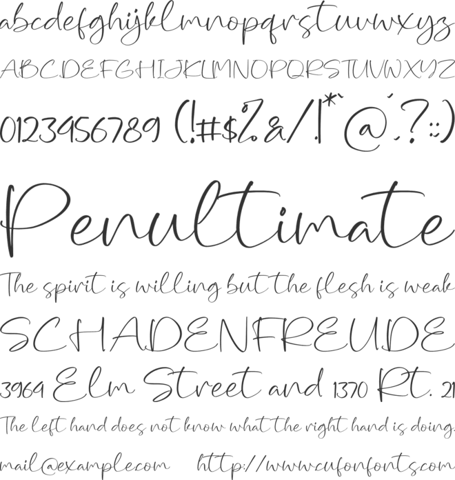 Junkley Handlle font preview