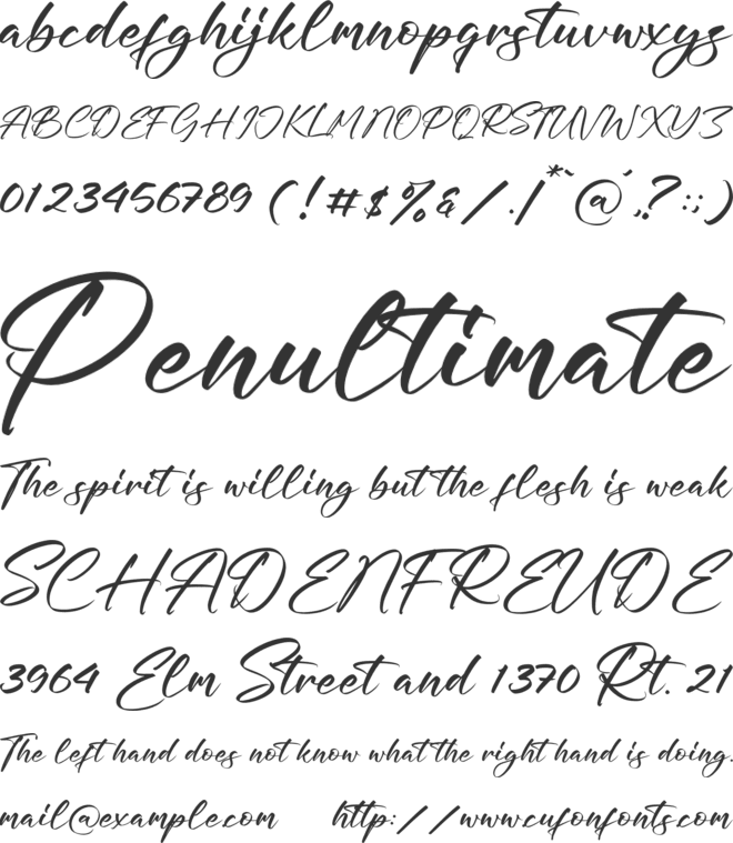 Mallory Santiago font preview