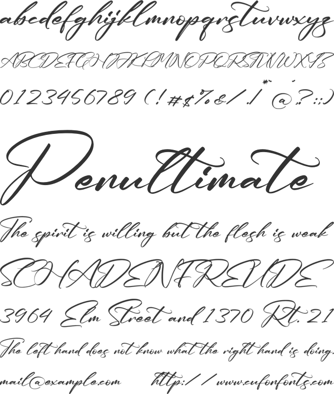 Sandiago font preview