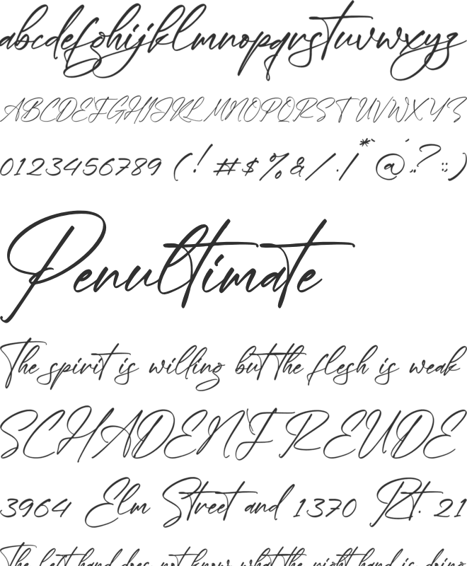 Mantogna Signature font preview