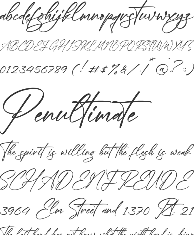 Mantogna Signature font preview