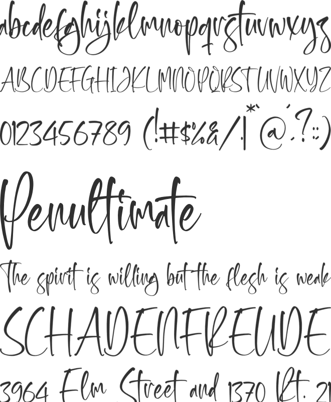 Scaryhunter font preview