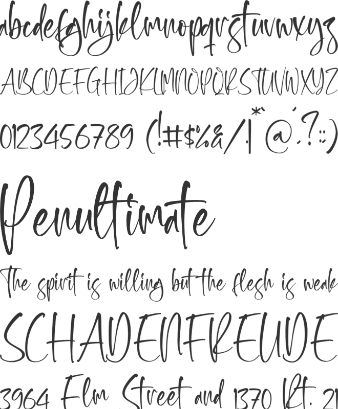 Scaryhunter font preview