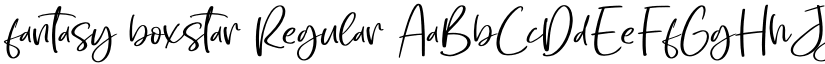 fantasy boxstar Regular font