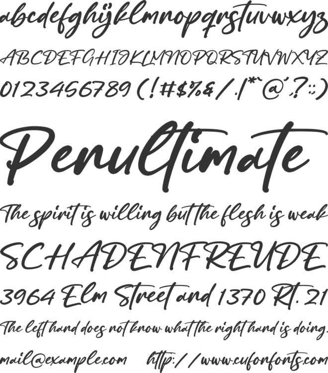 Blankenship font preview