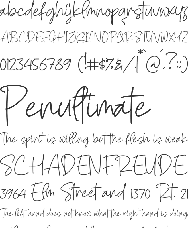 Gatrello font preview