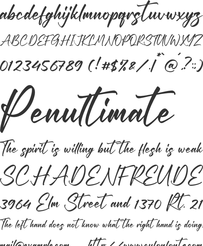 Gillbert Hittola font preview