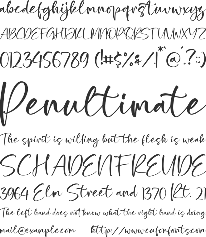 Eastwood font preview