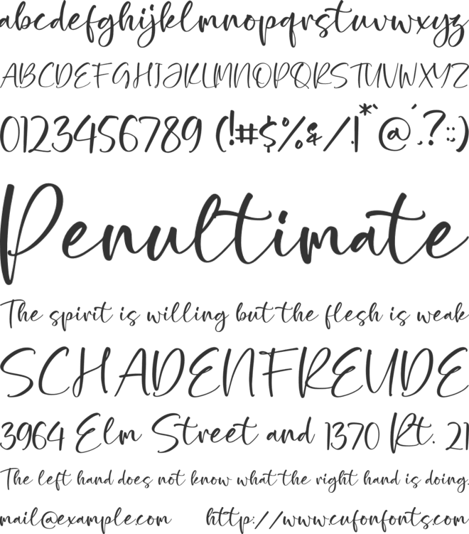Eastwood font preview