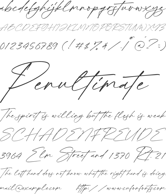 Bellamy Stevenson font preview