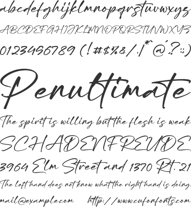 Storyland Phillpina font preview