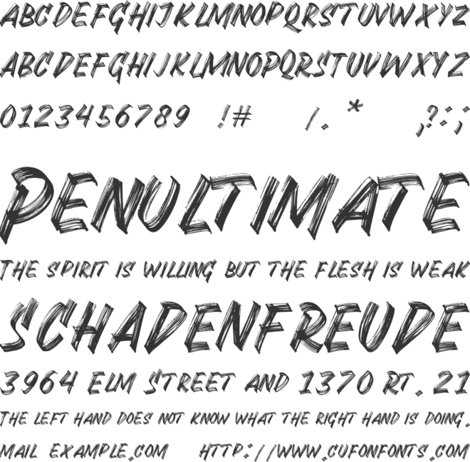 Grashrock font preview