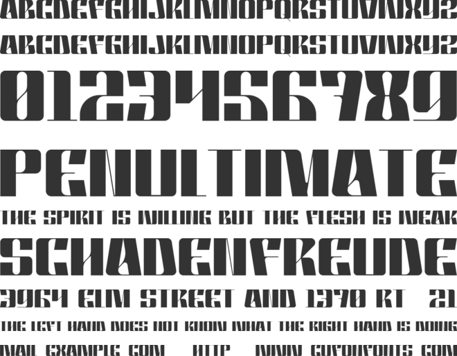 VERTIGO PERSONAL USE font preview