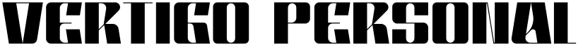 VERTIGO PERSONAL USE Regular font