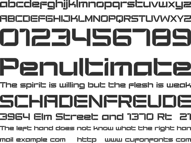 Acosta font preview