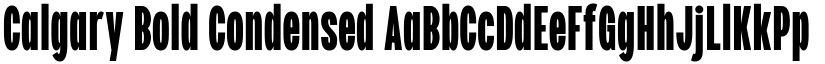 Calgary Bold Condensed font