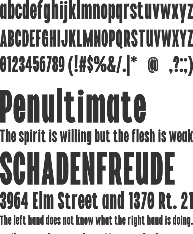 Calgary font preview