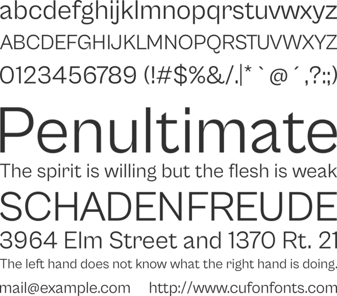 Cabinet Grotesk font preview