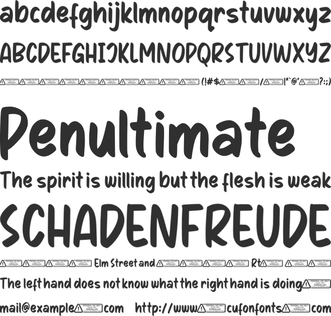 Metabean font preview