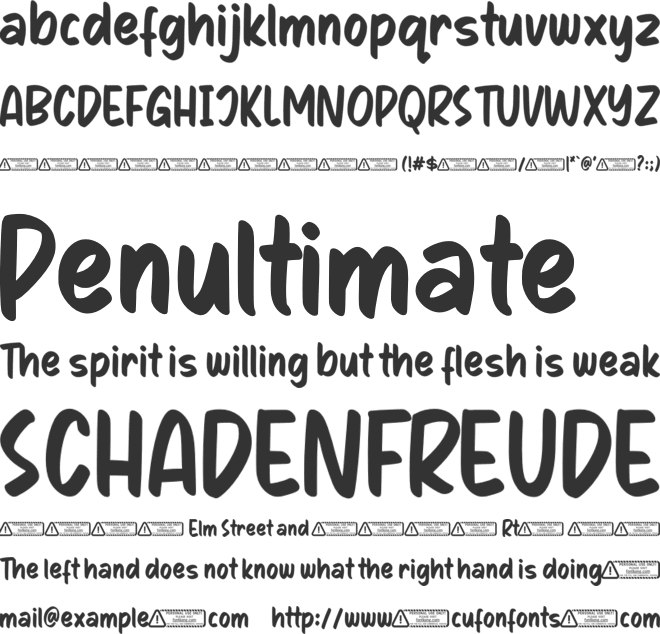 Metabean font preview