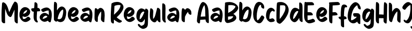 Metabean Regular font