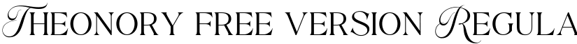 Theonory free version Regular font