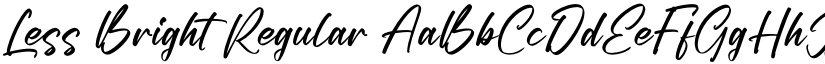 Less Bright Regular font