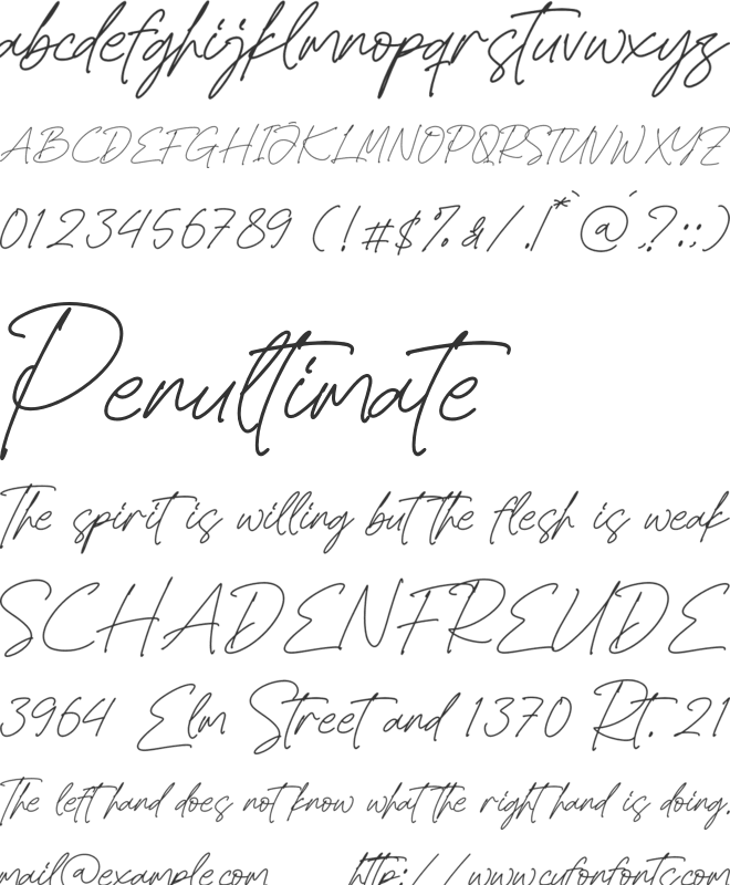 Jasmittaj font preview