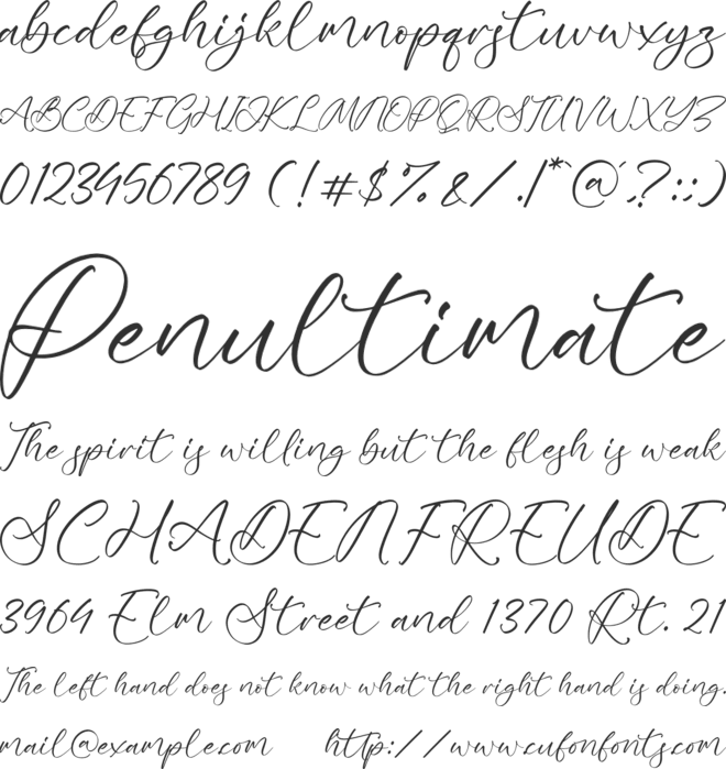 Meredith font preview