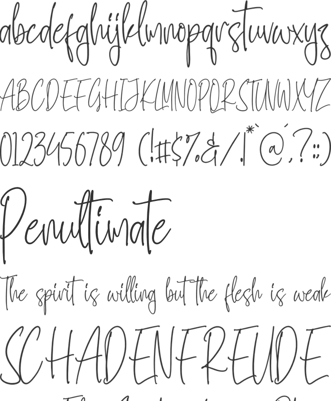 Midthome font preview