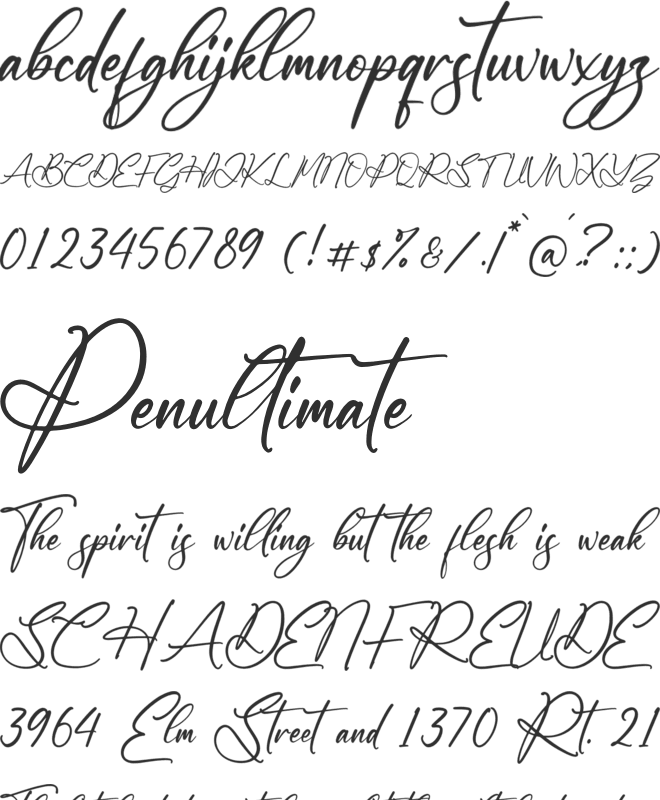 Hamstery font preview